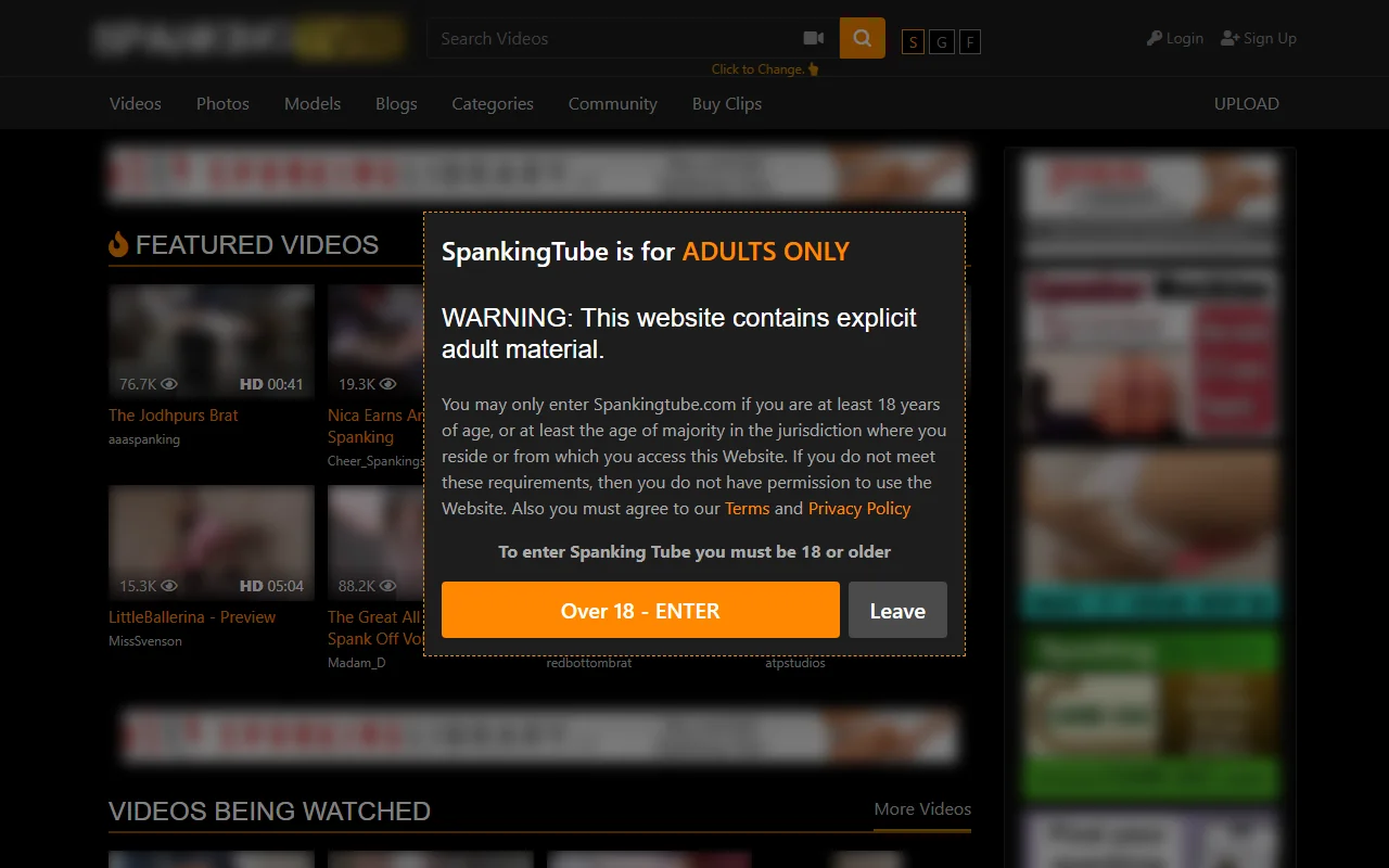 Screenshot of Spankingtube